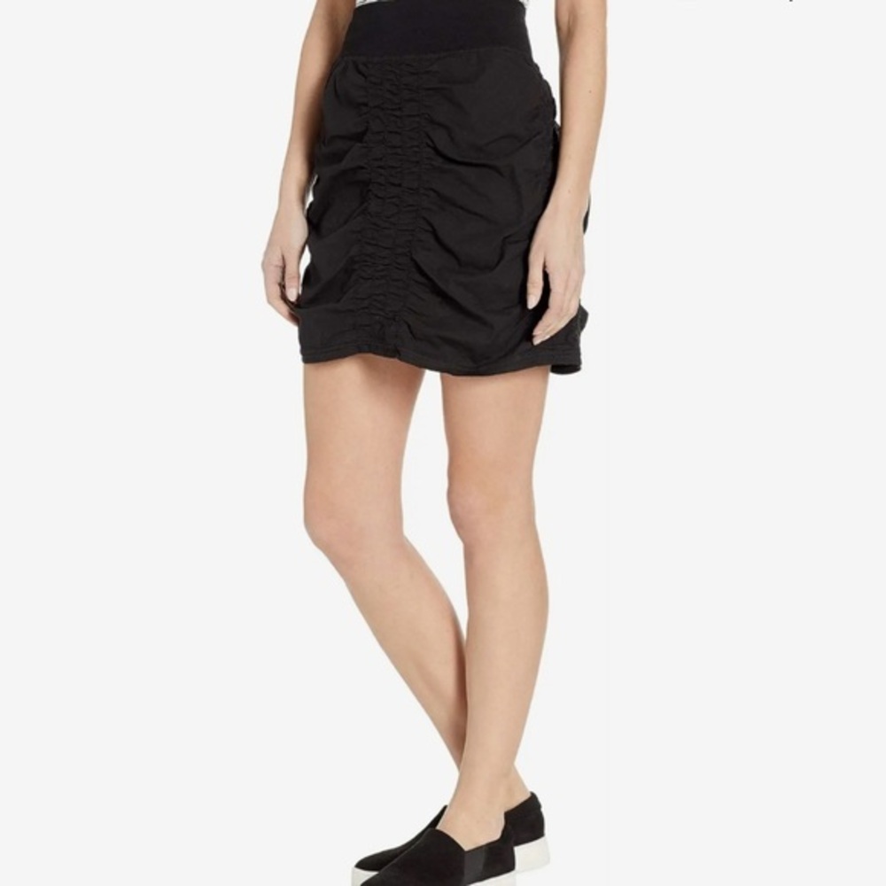 XCVI Wearables Solid Trace Skirt Color Black Size L